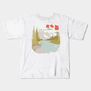 Canada mountains Kids T-Shirt